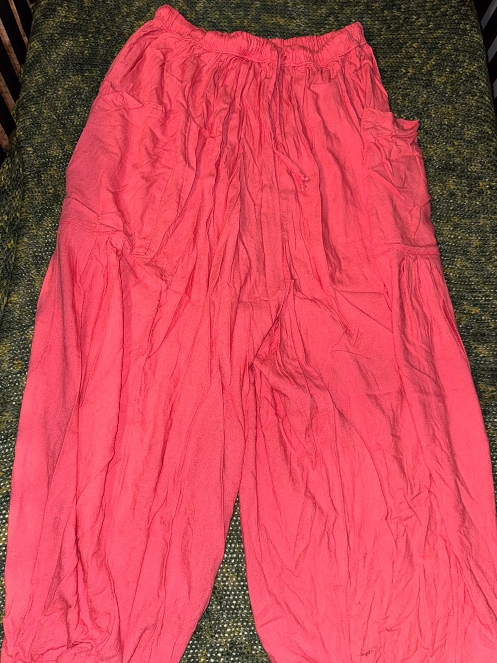 Womens Coral Elastic-Waist Lightweight Bottoms Free People